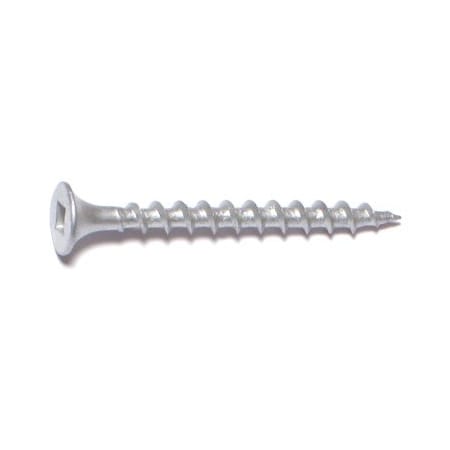 Midwest Fastener Deck Screw, #6 x 1-5/8 in, Steel, Flat Head, Square Drive, 45 PK 30703